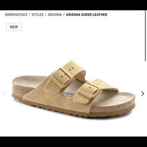 Birkenstock Arizona Suede in color Latte Cream